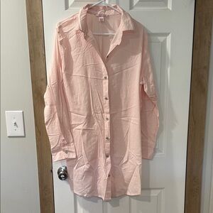 Victoria's Secret Pink Button-Up Sleep Shirt